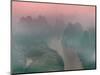 Karst Hills with Li River in Early Morning Mist, China-Keren Su-Mounted Photographic Print