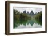 Karst hills with Longjiang River, Yizhou, Guangxi Province, China-Keren Su-Framed Photographic Print