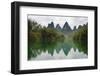 Karst hills with Longjiang River, Yizhou, Guangxi Province, China-Keren Su-Framed Photographic Print