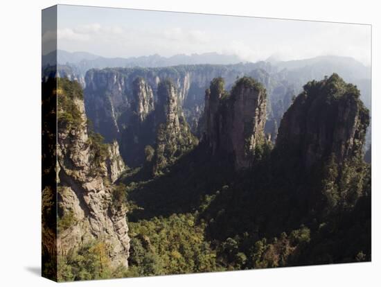 Karst Limestone Rock Formations at Zhangjiajie Forest Park, Wulingyuan Scenic Area, Hunan Province-Christian Kober-Stretched Canvas