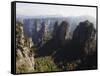 Karst Limestone Rock Formations at Zhangjiajie Forest Park, Wulingyuan Scenic Area, Hunan Province-Christian Kober-Framed Stretched Canvas