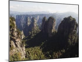 Karst Limestone Rock Formations at Zhangjiajie Forest Park, Wulingyuan Scenic Area, Hunan Province-Christian Kober-Mounted Photographic Print