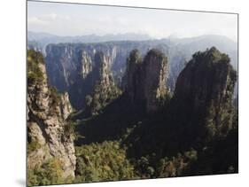 Karst Limestone Rock Formations at Zhangjiajie Forest Park, Wulingyuan Scenic Area, Hunan Province-Christian Kober-Mounted Photographic Print