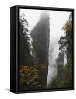 Karst Limestone Rock Formations at Zhangjiajie Forest Park, Wulingyuan Scenic Area, Hunan Province-Christian Kober-Framed Stretched Canvas