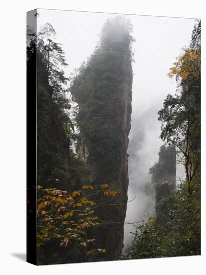 Karst Limestone Rock Formations at Zhangjiajie Forest Park, Wulingyuan Scenic Area, Hunan Province-Christian Kober-Stretched Canvas