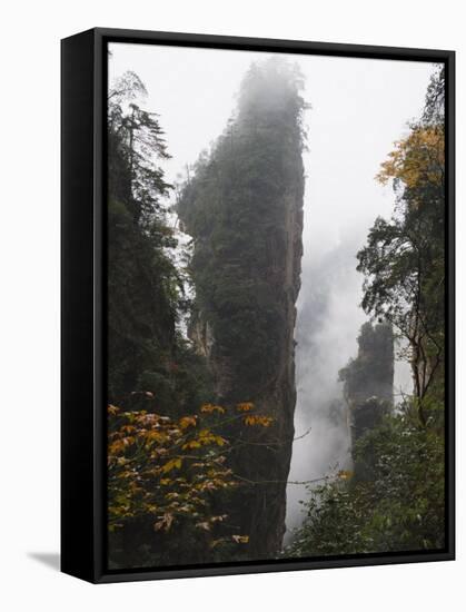 Karst Limestone Rock Formations at Zhangjiajie Forest Park, Wulingyuan Scenic Area, Hunan Province-Christian Kober-Framed Stretched Canvas