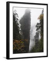 Karst Limestone Rock Formations at Zhangjiajie Forest Park, Wulingyuan Scenic Area, Hunan Province-Christian Kober-Framed Photographic Print