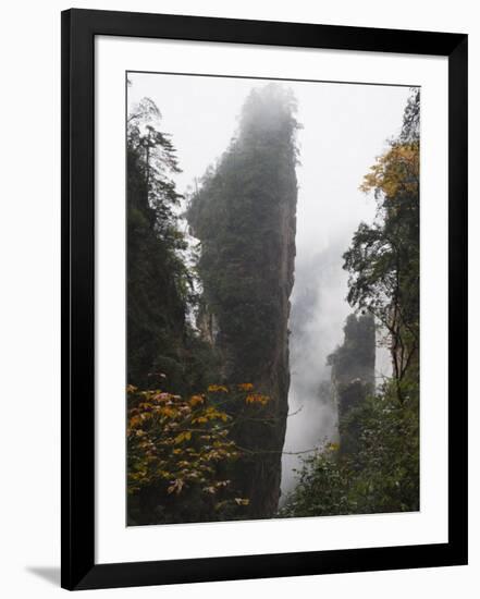 Karst Limestone Rock Formations at Zhangjiajie Forest Park, Wulingyuan Scenic Area, Hunan Province-Christian Kober-Framed Photographic Print