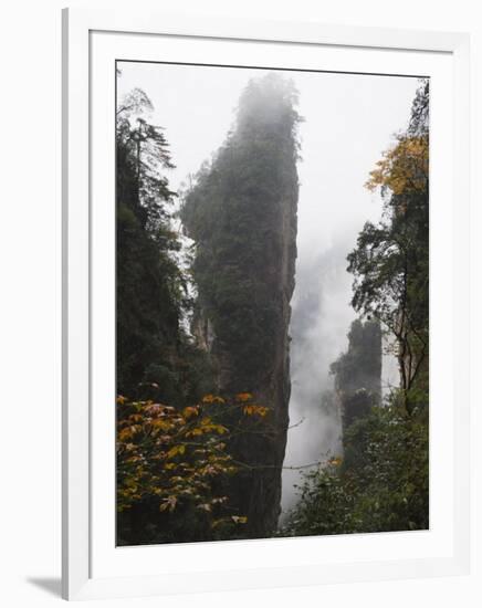 Karst Limestone Rock Formations at Zhangjiajie Forest Park, Wulingyuan Scenic Area, Hunan Province-Christian Kober-Framed Photographic Print