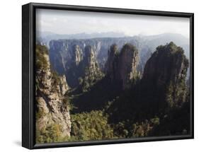 Karst Limestone Rock Formations at Zhangjiajie Forest Park, Wulingyuan Scenic Area, Hunan Province-Christian Kober-Framed Photographic Print