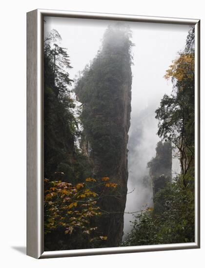 Karst Limestone Rock Formations at Zhangjiajie Forest Park, Wulingyuan Scenic Area, Hunan Province-Christian Kober-Framed Photographic Print