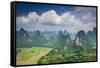 Karst Mountain Landscape in Xingping, Guangxi Province, China.-SeanPavonePhoto-Framed Stretched Canvas