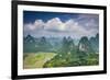 Karst Mountain Landscape in Xingping, Guangxi Province, China.-SeanPavonePhoto-Framed Photographic Print