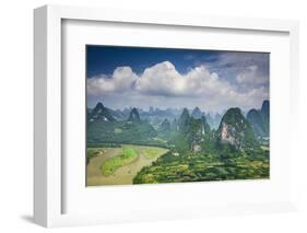 Karst Mountain Landscape in Xingping, Guangxi Province, China.-SeanPavonePhoto-Framed Photographic Print