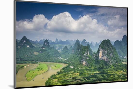 Karst Mountain Landscape in Xingping, Guangxi Province, China.-SeanPavonePhoto-Mounted Photographic Print