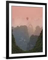 Karst Mountain Landscape, View from Moon Hill, Yangshuo, Guilin, Guangxi Province, China-Michele Falzone-Framed Photographic Print