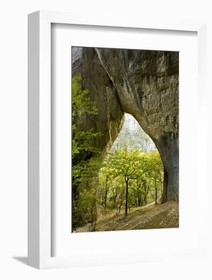 Karstic Rock Arch in the Korana Canjon, Plitvice Lakes National Park, Croatia, October 2008-Biancarelli-Framed Photographic Print
