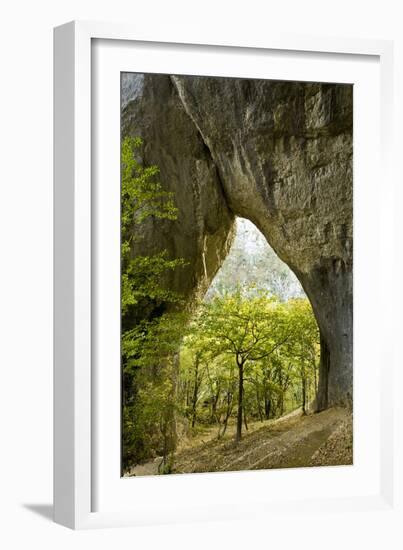 Karstic Rock Arch in the Korana Canjon, Plitvice Lakes National Park, Croatia, October 2008-Biancarelli-Framed Photographic Print