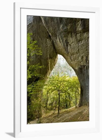 Karstic Rock Arch in the Korana Canjon, Plitvice Lakes National Park, Croatia, October 2008-Biancarelli-Framed Photographic Print