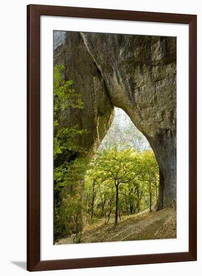 Karstic Rock Arch in the Korana Canjon, Plitvice Lakes National Park, Croatia, October 2008-Biancarelli-Framed Photographic Print