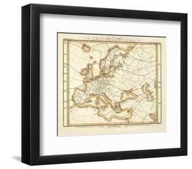 Karte Von Europa, c.1837-Heinrich Berghaus-Framed Art Print