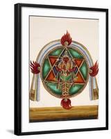 Karttikeya in the Centre of an Encircled Shatkona, from Thanjavur, India-null-Framed Giclee Print