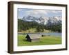 Karwendel Mountain Range, Mittenwald, Lake Wagenbruch, Bavaria-Martin Zwick-Framed Photographic Print