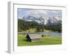 Karwendel Mountain Range, Mittenwald, Lake Wagenbruch, Bavaria-Martin Zwick-Framed Photographic Print