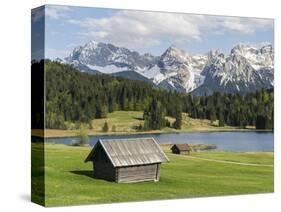 Karwendel Mountain Range, Mittenwald, Lake Wagenbruch, Bavaria-Martin Zwick-Stretched Canvas