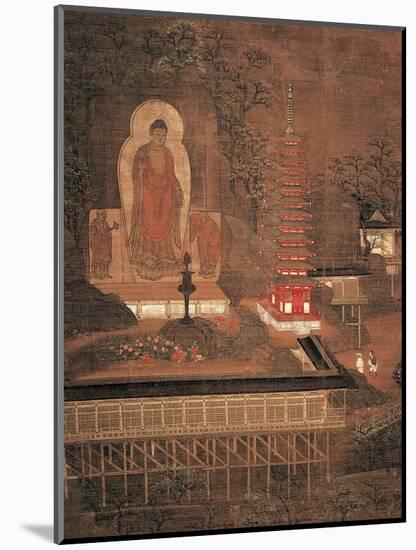 Kasagi Mandara, Painting on Silk, Japan-null-Mounted Giclee Print