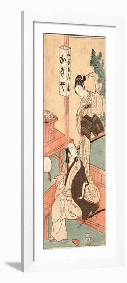 Kasamori Osen to Kyaku-Katsukawa Shunsho-Framed Giclee Print