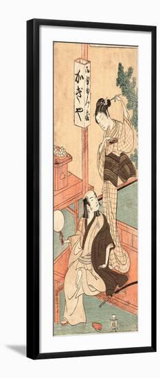 Kasamori Osen to Kyaku-Katsukawa Shunsho-Framed Giclee Print