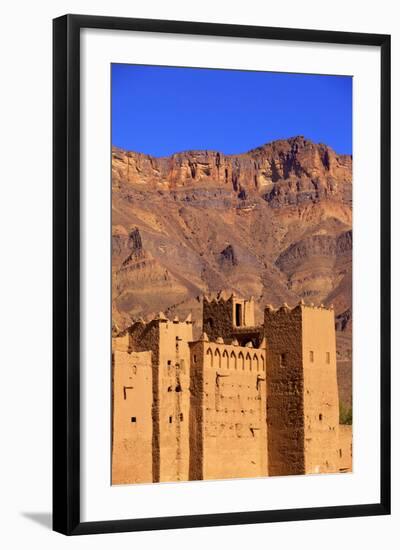 Kasbah at Tamnougalt, Morocco, North Africa, Africa-Neil-Framed Photographic Print