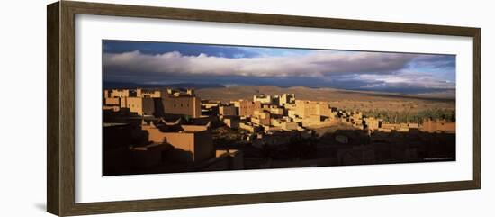 Kasbah Bathed in Storm Light, Nkob, Morocco, North Africa, Africa-Lee Frost-Framed Photographic Print