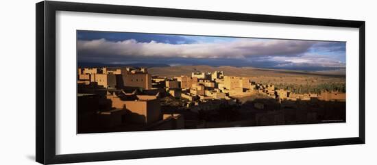 Kasbah Bathed in Storm Light, Nkob, Morocco, North Africa, Africa-Lee Frost-Framed Photographic Print