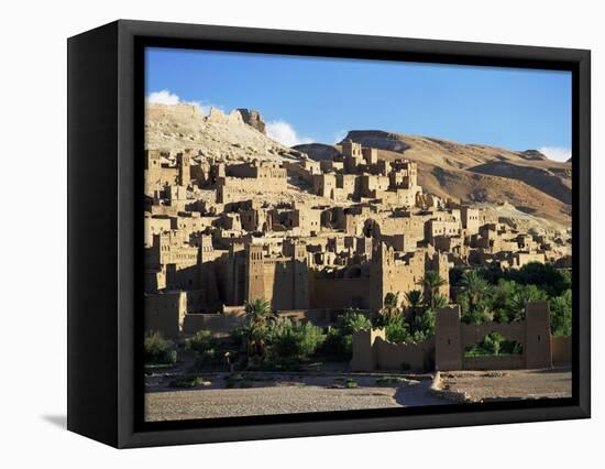 Kasbah of Ait Benhaddou, Atlas Mountains, Morocco, North Africa, Africa-Simon Harris-Framed Stretched Canvas