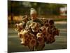 Kashmiri Carries 'Kangris' or Firepots to Sell in a Market in Srinagar, India-null-Mounted Photographic Print