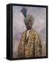 Kashmiri soldier - early 20th century-Mortimer Ludington Menpes-Framed Stretched Canvas