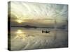 Kashmiri Women Row their Shikara in Dal lake in Srinagar, India-Mukhtar Khan-Stretched Canvas