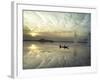 Kashmiri Women Row their Shikara in Dal lake in Srinagar, India-Mukhtar Khan-Framed Photographic Print