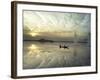 Kashmiri Women Row their Shikara in Dal lake in Srinagar, India-Mukhtar Khan-Framed Photographic Print