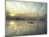 Kashmiri Women Row their Shikara in Dal lake in Srinagar, India-Mukhtar Khan-Mounted Photographic Print