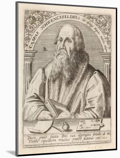 Kaspar Schwenkfeld German Silesian Nobleman and Christian Reformer-Theodor de Bry-Mounted Art Print