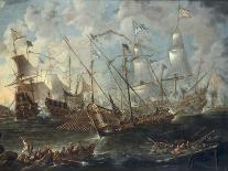 A Mediterranean Naval Battle-Kaspar van Eyck-Framed Giclee Print