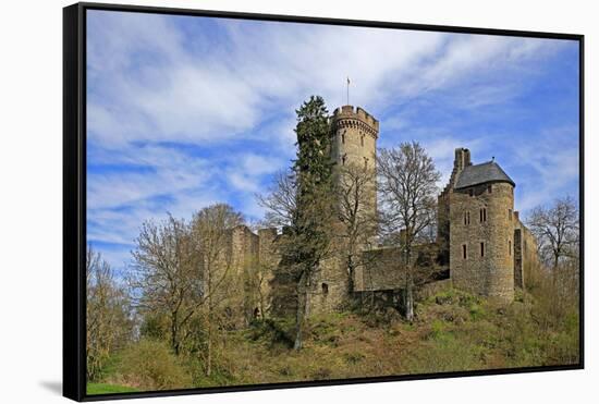 Kasselburg Castle near Pelm, Eifel, Rhineland-Palatinate, Germany, Europe-Hans-Peter Merten-Framed Stretched Canvas