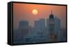 Kassem Darwish Fakhroo Islamic Cultural Centre at Sunset, Doha, Qatar, Middle East-Frank Fell-Framed Stretched Canvas