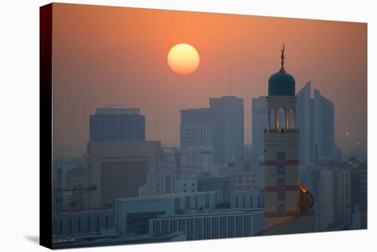 Kassem Darwish Fakhroo Islamic Cultural Centre at Sunset, Doha, Qatar, Middle East-Frank Fell-Stretched Canvas