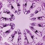 Kaleidoscopic Magenta Texture, Spherical Glass, Vertical Macro Closeup-Kasspri-Framed Stretched Canvas