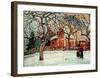 Kastanienbaume in Louveciennes-Camille Pissarro-Framed Art Print