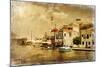 Kastelorizo Bay - Artistic Retro Styled Picture-Maugli-l-Mounted Art Print